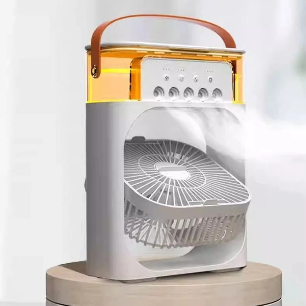3 In 1 Fan AIr Conditioner Household Mini Air Cooler LED Night Light Portable Humidifier Air Adjustment Fan Office Home Fan