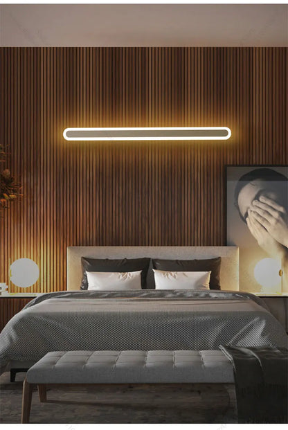 Modern Outdoor Long Strip LED Wall Lamp Waterproof IP65 Stair Wall Fitting Villa Living Room Corridor Lamp Courtyard Garden Lamp