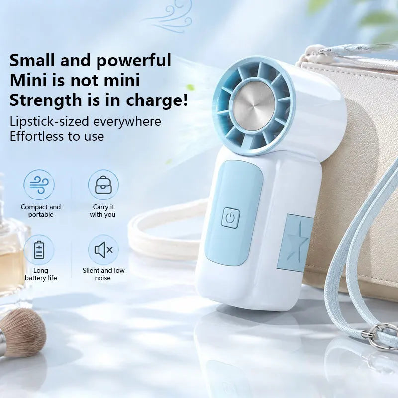 Lenovo High-Speed Strong Wind Handheld Mini Air Cannon Fan USB Rechargeable Portable Cooling Small Fan For Outdoor