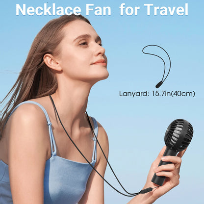Mini Handheld Fan 3-Speed Portable Small Fan 2000mAh USB Rechargeable Handheld Fan Suitable for Outdoor Indoor Commuting