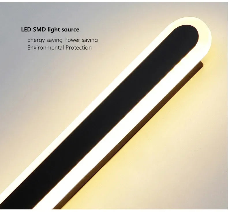 Modern Minimalist LED Strip Wall Lamp Interior Decorative Line Lamp Balcony Bedroom Living Room Lamp
