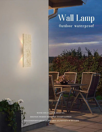 Outdoor Waterproof Wall Lamps Strip Natural stone Wall Lights 18W LED Wall Lamp Bedroom Exterior Outdoor Lighting Fixtures