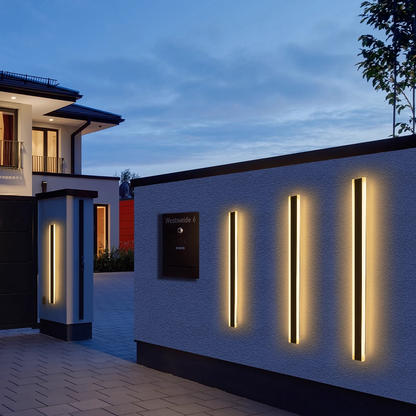 Outdoor Wall Lamps Waterproof Line Minimalist wall Lights Long Strip IP65 Garden park Decoration Villa Background Wall Lights